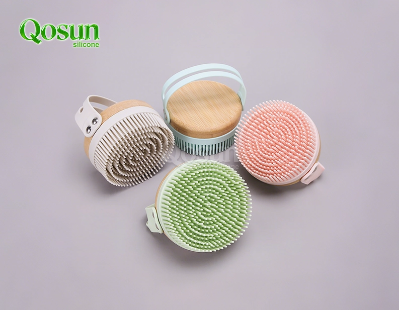 Silicone Bamboo shower Brush